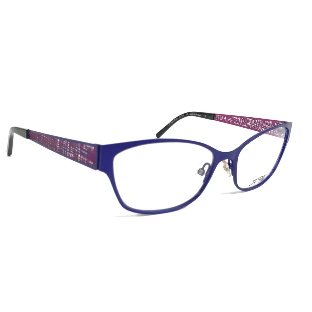 J.F. Rey Eyeglasses Frames JF2588 2280 Blue Purple Pink Woven Webbed 54-16-140